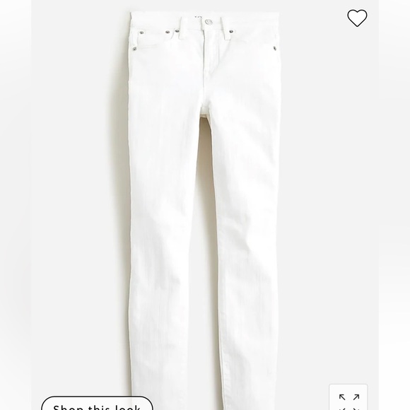 Jcrew 9” toothpick white jeans - Picture 2 of 3